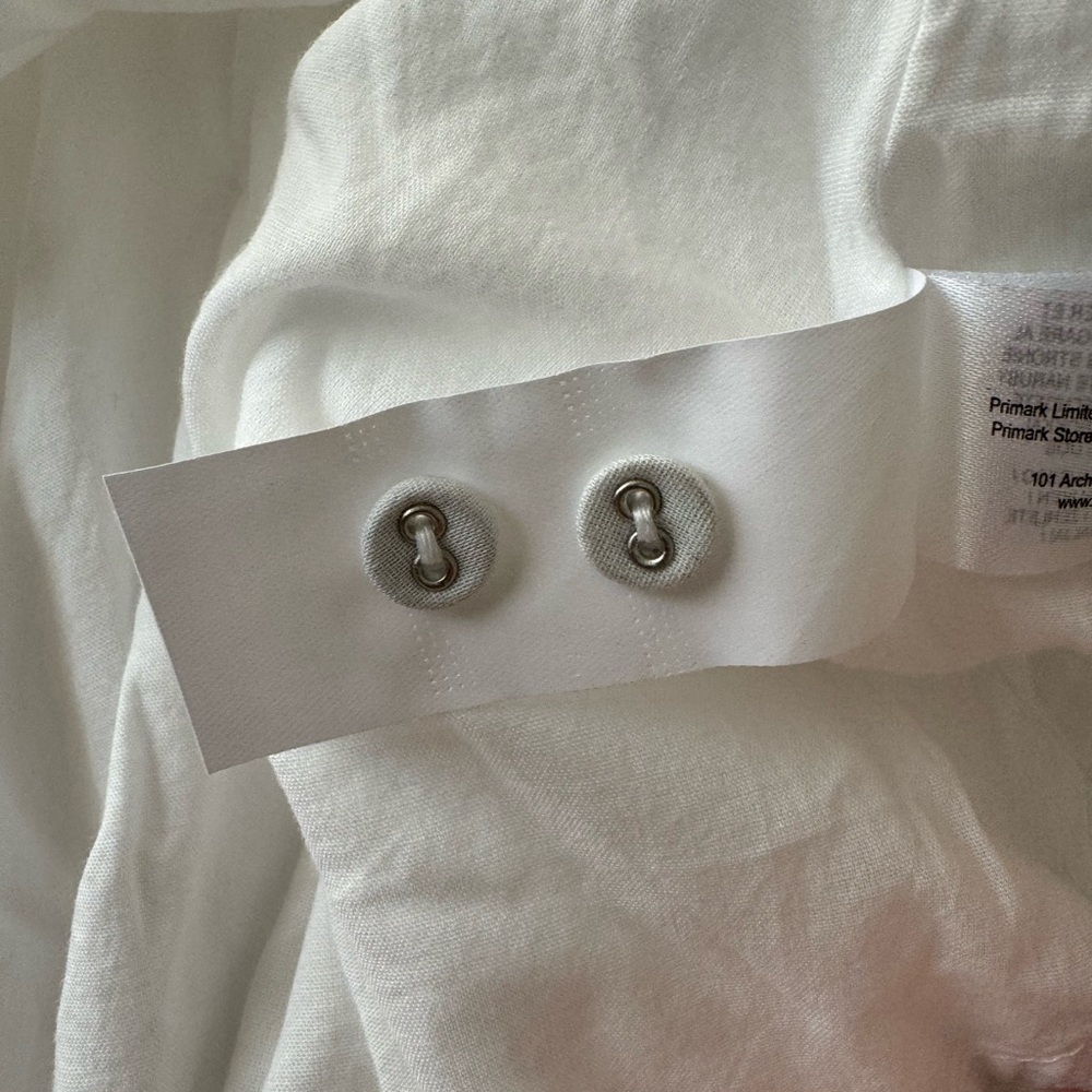 NWT Rita Ora X Primark White Button Front Dress Mini Stretchy Top Size XS - Picture 7 of 9